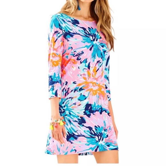 Lilly Pulitzer Marlowe Boatneck T-shirt Dress in the "Off Tropic" - Picture 2 of 4